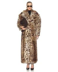AKNVAS - Kassel Faux Fur Lynx Long Coat - Lyst