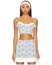 For Love & Lemons - Amalia Knit Crop Top - Lyst