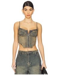 AFRM - Corsé Iris En Color Denim-Dark Talla (También En Xxl) - Lyst