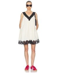 Helsa - Mini Dress With Lace - Lyst
