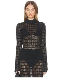 Nbd - Kyriah Pointelle Knit Top En Color Negro Talla (También En Xxs, Xs, S, M, Xl) - Lyst