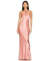 Shona Joy - La Lune High Neck Twist Maxi Dress - Lyst