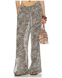 Nicholas - Lise Wide Legged Pants With Side Slits - Lyst