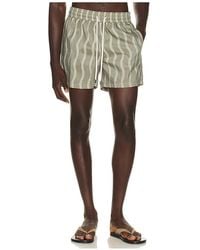 Frescobol Carioca - Rio Linen Blend Cabana Wave Swim Short - Lyst