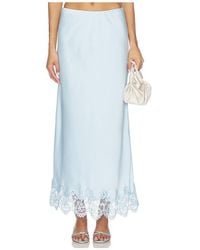 Bardot - X Revolve Elisan Lace Satin Midi Skirt - Lyst