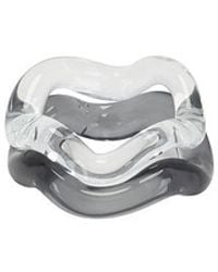 Studio Conchita - Onda Glass Set Of 2 Rings - Lyst