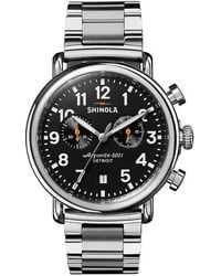 Shinola - Runwell 2 Eye Chrono 41Mm Watch Bracelet - Lyst