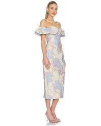 Elliatt Octavia Midi Dress in White | Lyst