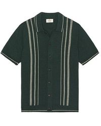 Marine Layer - Suéter Con Botones Varsity En Color Verde Talla (También En M, S, Xl/1X) - Lyst