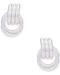 Heaven Mayhem - Pendientes Mini Knot En Metálico Talla En - Lyst