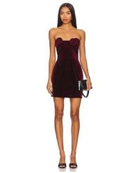 Amanda Uprichard - Velvet Floral Accent Mini Dress - Lyst