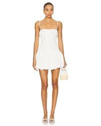 MAJORELLE Chandra Mini Dress in Natural | Lyst