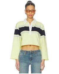 RE/DONE - Cut Off Rugby Polo Top - Lyst
