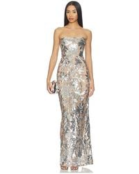 Bronx and Banco - Dahlia Strapless Maxi Dress - Lyst