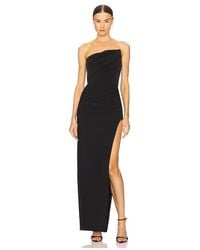 Nbd - Asymmetric Crepe Maxi Dress - Lyst