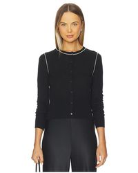 St. Agni - Wollcardigan Mit Kontrastnähten - Lyst
