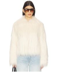 LoveShackFancy - Fallon Faux Fur Jacket - Lyst