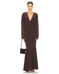 Norma Kamali - X Revolve Dolman V Neck Fishtail Gown - Lyst