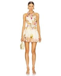 Hemant & Nandita - Vestido Corto Con Cinturón Con Hebilla En Color Ivory Talla (También En M, S, Xl) - Lyst