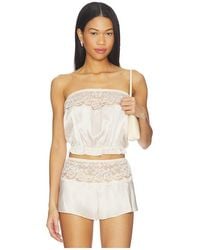 Frankie's Bikinis - Rosie Silk Sleeveless Blouse - Lyst