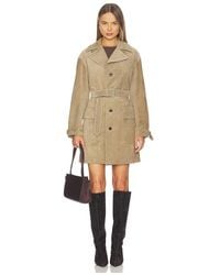 FRAME - The Suede Trench Jacket - Lyst