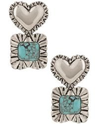 Lele Sadoughi - Ruffle Heart Stone Earrings - Lyst