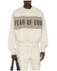 Fear Of God - Cropped Relaxed Panelled Sweatshirt - Lyst
