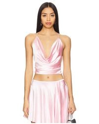 Bardot - Top De Satén Con Escote Halter Andreama En Color Rubor Talla (También En 12, 6, 8) - Lyst