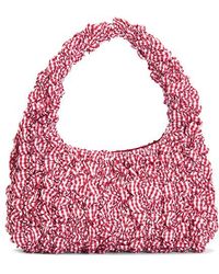 Loeffler Randall - Mini Bolso Hobo Fruncido Con Rayas Azules Syd En Color Rojo Talla - Lyst