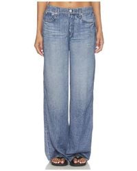 Rag & Bone - Rb Miramar Slink Wide Leg Pull On Jeans - Lyst