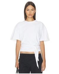 St. Agni - Cotton Jersey Split Back Tee - Lyst