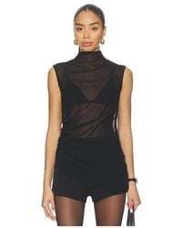 LAPOINTE - Mock Neck Ruched Top - Lyst
