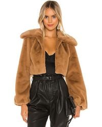 Camila Coelho - Cleobella Cropped Faux Fur Jacket - Lyst