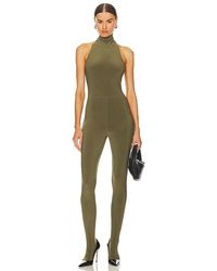 Norma Kamali - Halter Turtle Catsuit With Footsie - Lyst