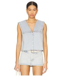 FRAME - Top Corto Yacht En Color Azul Talla (También En S, Xl, Xs) - Lyst