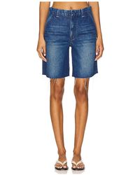 Mother - Short Vaquero The Lunch Money Short Fray En Color Azul Talla (También En 24, 25, 26, 27, 28, 30, 32, 33, 34) - Lyst