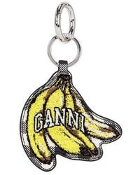 Ganni - Banana Velvet Keyring - Lyst