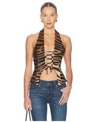 Urban Outfitters - X Revolve Backless Zebra Top - Lyst