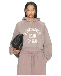 Fear Of God - Campus 90's Cropped Raglan Hoodie - Lyst