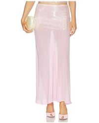 Runaway the Label - Adeluna Sheer Bottom Maxi Skirt - Lyst