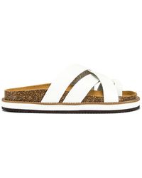 Free People Ventura Footbed Sandals in Black - Lyst