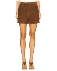 AEXAE - Leather Suede Short - Lyst