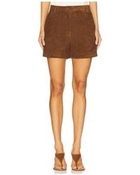 AEXAE - Leather Suede Short - Lyst