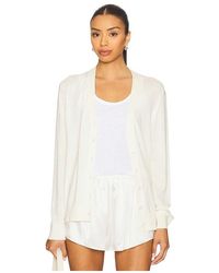 Enza Costa - Silk Knit V-Neck Cardigan - Lyst
