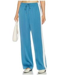 Jonathan Simkhai - Pantalón De Satén Con Rayas Laterales Nolan En Color Azul Talla (También En Xs) - Lyst