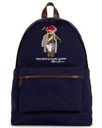 Polo Ralph Lauren - Canvas & Leather Novelty Polo Society Bear Large Backpack - Lyst