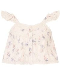 LoveShackFancy - Norina Tween Top en Cream - Lyst