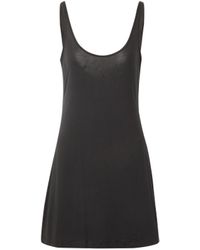 Logo Nightdress Black di Calvin Klein Donna Abbigliamento da Camicie da notte e pigiami da Camicie da notte e babydoll 