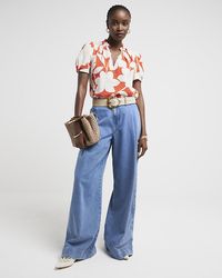 River Island - Floral Blouse - Lyst
