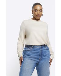 River Island - Knit Long Sleeve Top - Lyst